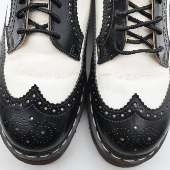 Doc Dr Marten Wingtip 3989 Men's UK 6 US 7 Bex Brogues Black & White England - Picture 13 of 16